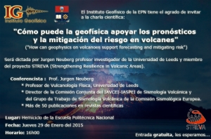 &quot;Cómo puede la geofísica apoyar los pronósticos  y la mitigación del riesgo en volcanes&quot;