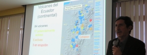 Charla a la ciudadanía sobre volcanismo en el Ecuador y la actividad reciente del volcán Cotopaxi, realizada en el Colegio de Ingenieras e Ingenieros Geólogos, Minas, Petróleos y Ambiental de la Zona Norte