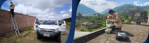 Recolección de ceniza y mantenimiento de la red de cenizómetros del volcán Sangay, provincia de Chimborazo