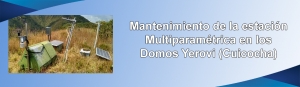 Mantenimiento de la estación Multiparamétrica en los Domos Yerovi (Cuicocha)