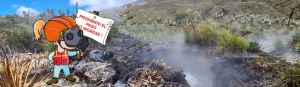 Peligros en cráter y campos fumarólicos de los volcanes en actividad