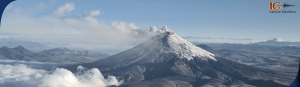 Sobrevuelos de vigilancia del volcán Cotopaxi efectuados durante el mes de enero de 2023