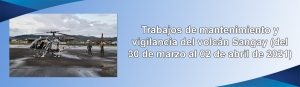 Trabajos de mantenimiento y vigilancia del volcán Sangay (del 30 de marzo al 02 de abril de 2021)