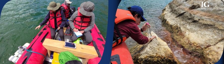 Mediciones de CO2 en la laguna del volcán Quilotoa