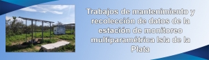 Trabajos de mantenimiento y recolección de datos de la estación de monitoreo multiparamétrica Isla de la Plata