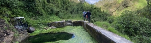 Trabajos de vigilancia en las fuentes termales y campos fumarólicos asociados al Complejo Volcánico Chiles - Cerro Negro, provincia de Carchi