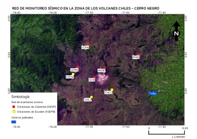 Red de monitoreo CHILES - CERRO NEGRO